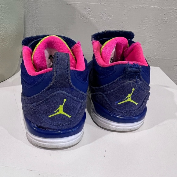 Jordan Flight GT Toddler Shoes Deep Royal Blue/Green/Hyper Pink - Picture 4 of 5